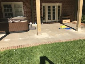 Before & After Patio Makeover: Natural Cleft Bluestone Flooring & Thermal Bluestone Border in Atlanta GA (1)