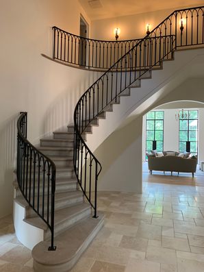 Before & After Interior Limestone Step Installation in Watkinsville, GA (1)