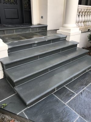 Thermal Bluestone Walkway & Step Installation in Braselton, GA (1)
