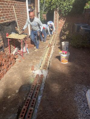 Brick Privacy Wall Installation in Brookhaven, GA (1)